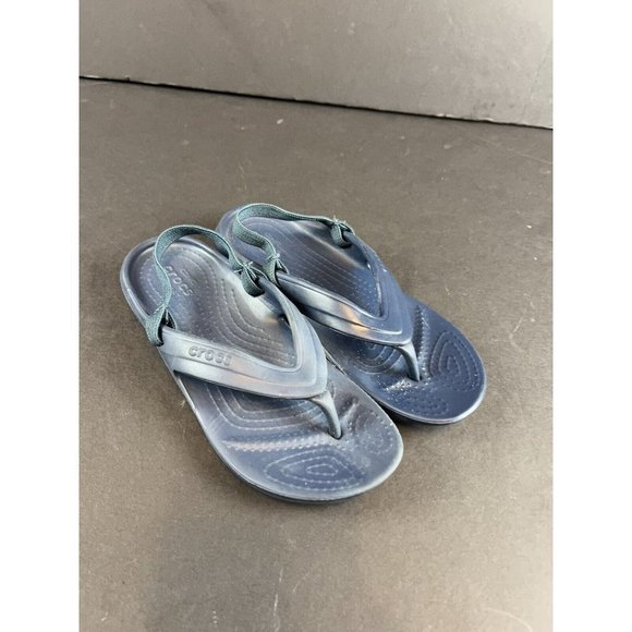 Crocs Classic 202871 Toddlers Gray Slip On Flip-Flops Sandals C13 Toddler‎ Blue - Picture 1 of 4